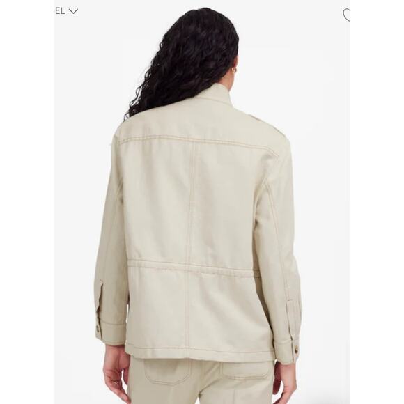 NWT Madewell Cinched Utility Jacket Italian Linen Twill Size Small Retail $198 - Picture 3 of 10